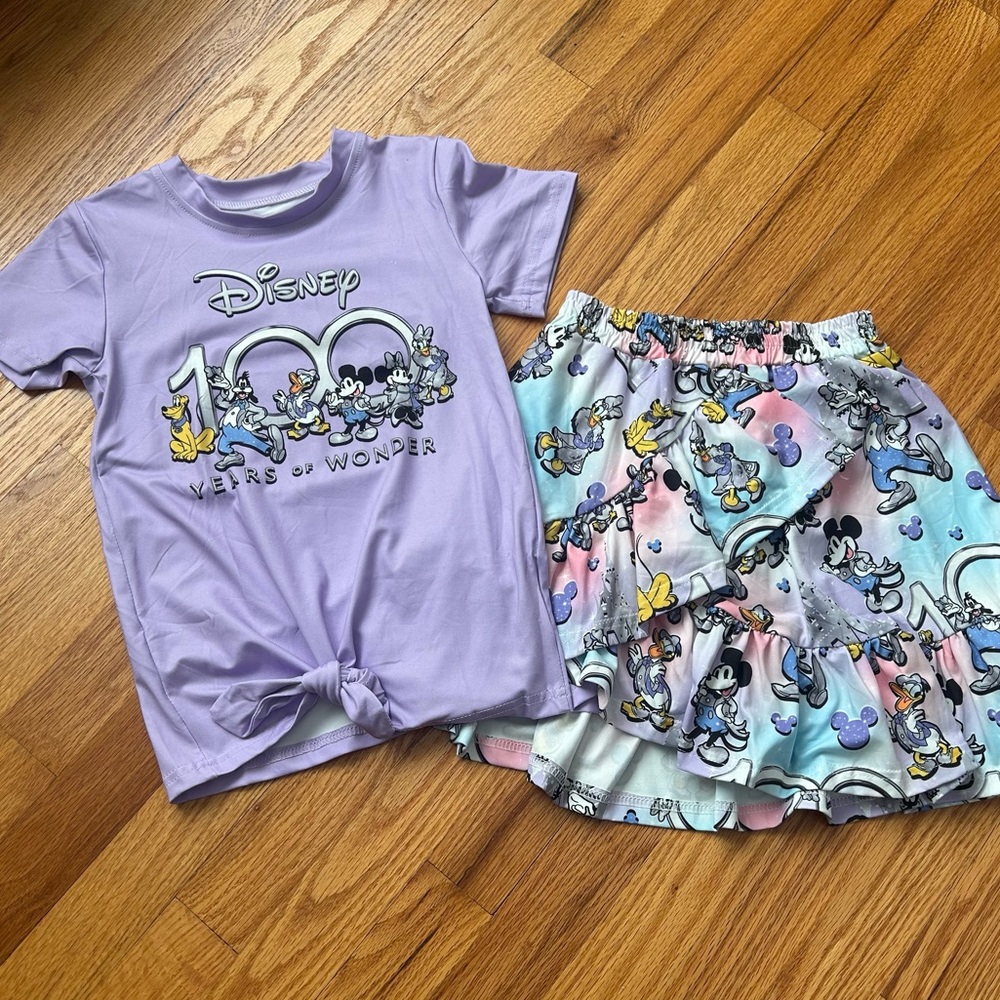 Disney 100 T-shirt and Skort Set, 5/6